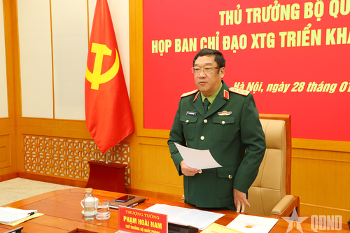 Thượng tướng Phạm Hoài Nam họp Ban chỉ đạo xe thiết giáp
