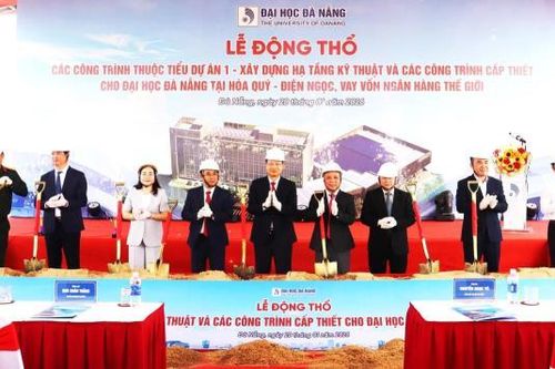 Động thổ Tiểu dự án 1 – Xây dựng hạ tầng kỹ thuật và các công trình cấp thiết cho Đại học Đà Nẵng