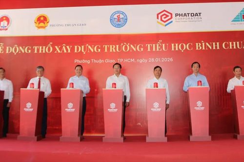 Khởi công xây dựng Trường Tiểu học Bình Chuẩn 3 từ nguồn xã hội hóa