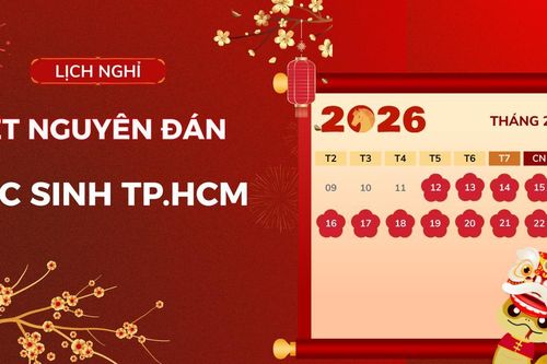Lịch nghỉ Tết Nguyên đán 2026 của học sinh TPHCM