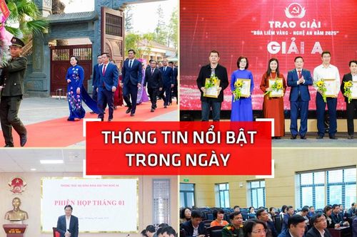 Nghệ An: Thông tin nổi bật ngày 28/1