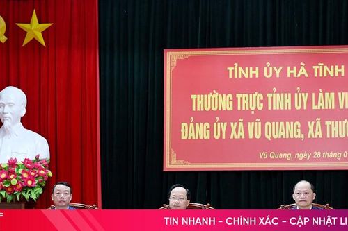 Thường trực Tỉnh ủy làm việc với các xã Vũ Quang, Thượng Đức