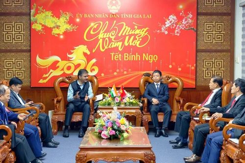 Phó Chủ tịch UBND tỉnh Nguyễn Hữu Quế tiếp xã giao Tổng lãnh sự Ấn Độ tại TP. Hồ Chí Minh