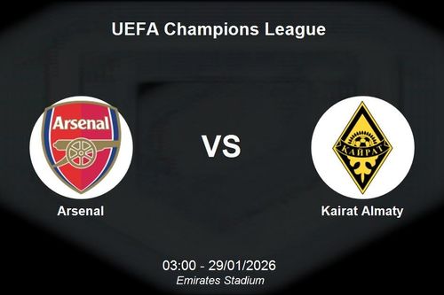 Nhận định Arsenal vs Kairat Almaty - UEFA Champions League