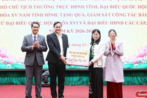Đồng chí Phó Chủ tịch Thường trực HĐND tỉnh nắm tình hình và tặng quà Tết tại xã Bắc Yên