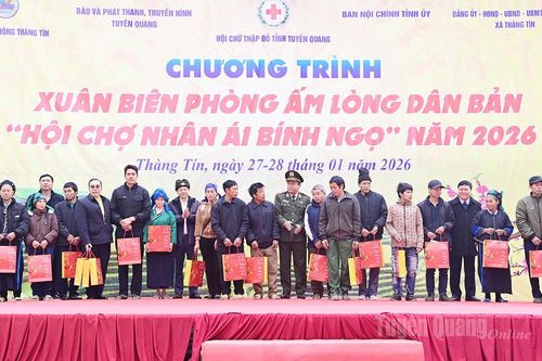 Chương trình 'Xuân Biên phòng ấm lòng dân bản' và 'Hội chợ nhân ái Bính Ngọ' năm 2026 tại xã Thàng Tín