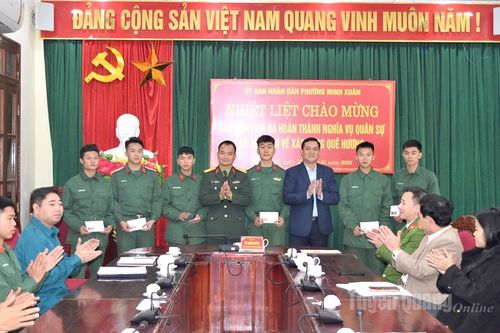 Các xã, phường đón quân nhân hoàn thành nghĩa vụ quân sự trở về địa phương