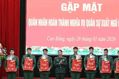 Bộ đội Biên phòng Cao Bằng: Gặp mặt quân nhân hoàn thành nghĩa vụ quân sự xuất ngũ năm 2026
