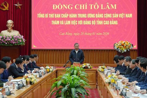Tổng Bí thư Tô Lâm: Cao Bằng sẽ biến lợi thế đặc thù thành động lực phát triển thực chất
