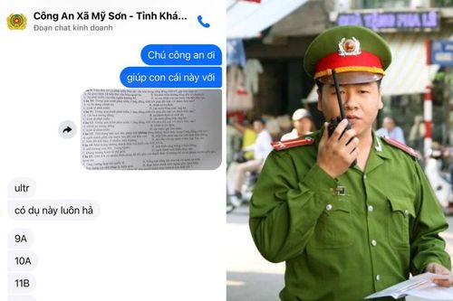 Học sinh nhắn tin nhờ công an xã giải đề thi, fanpage bất ngờ 'quá tải' tin nhắn