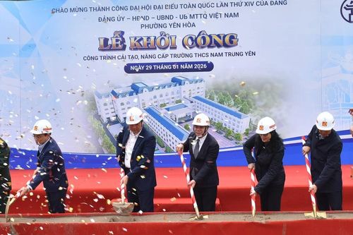 Khởi công cải tạo, nâng cấp trường THCS Nam Trung Yên với vốn đầu tư 150 tỷ đồng