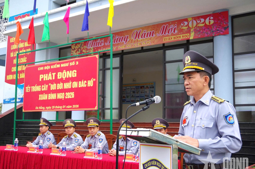 Chi đội Kiểm ngư số 3 phát động 'Tết trồng cây đời đời nhớ ơn Bác Hồ'