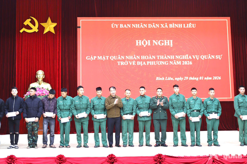 Quảng Ninh: Xã Bình Liêu gặp mặt quân nhân hoàn thành nghĩa vụ quân sự