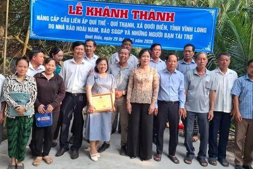 Khánh thành công trình xã hội hóa nâng cấp cầu dân sinh Quới Điền (Vĩnh Long)
