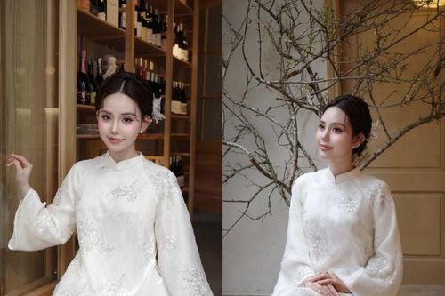 Hot girl Chu Mạc Thúy Quỳnh hóa nàng thơ dịu dàng trong tà áo dài trắng