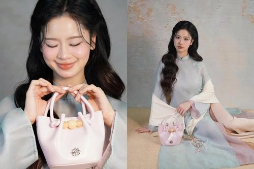 'Mẹ bỉm' Hàn Hằng gia nhập đường đua áo dài Tết