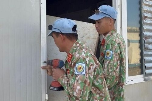 Dấu chân tình nguyện của lính công binh Việt Nam giữa vùng đất Abyei đầy nắng gió
