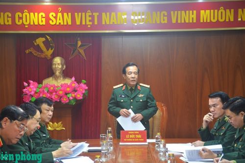 Thượng tướng Lê Đức Thái chủ trì làm việc về Chương trình 'Xuân Biên phòng ấm lòng dân bản' năm 2026