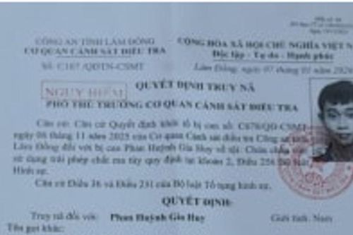 Công an Lâm Đồng truy nã 2 đối tượng phạm tội đặc biệt nguy hiểm về ma túy
