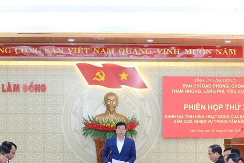 Ban Chỉ đạo phòng, chống tham nhũng, lãng phí Lâm Đồng họp phiên thứ 3
