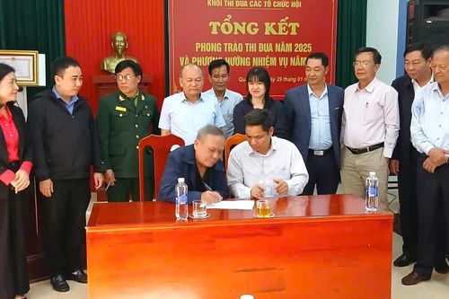 Ký kết giao ước thi đua trong Khối Thi đua các tổ chức hội