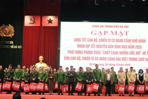 Công an Hà Nội lan tỏa nghĩa tình, chăm lo cán bộ chiến sĩ và gia đình trước thềm Xuân mới