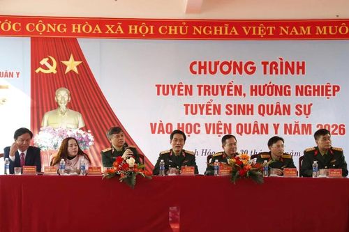 Hơn 1.200 học sinh tham gia tư vấn, hướng nghiệp tuyển sinh quân sự vào Học viện Quân y năm 2026