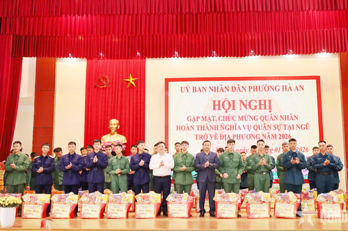 UBND phường Quảng Yên (Quảng Ninh) gặp mặt quân nhân hoàn thành nghĩa vụ quân sự