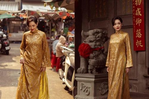Vũ Thanh Quỳnh thả dáng áo dài lấp lánh đậm văn hóa Á Đông