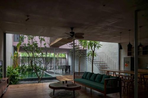 Nhà ở đan xen giữa những khu vườn xanh