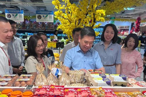 Lãnh đạo TPHCM bất ngờ kiểm tra hàng Tết tại siêu thị