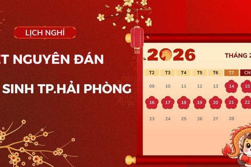 Lịch nghỉ Tết Âm lịch 2026 của học sinh TP.Hải Phòng