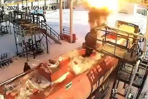 Xe bồn chở nhiên liệu bất ngờ phát nổ kinh hoàng tại trạm xăng