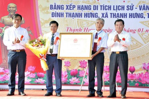 Đình Thạnh Hưng đón nhận Bằng xếp hạng Di tích lịch sử, văn hóa cấp tỉnh