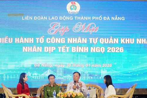 Liên đoàn Lao động Đà Nẵng gặp mặt ban điều hành tổ công nhân tự quản khu nhà trọ