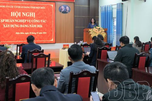 Đảng ủy các cơ quan Đảng tỉnh tập huấn nghiệp vụ công tác xây dựng Đảng năm 2026