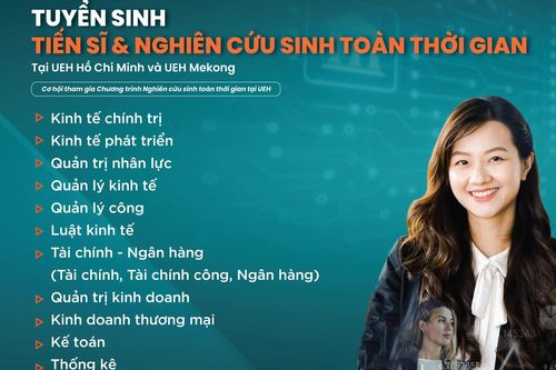 UEH tuyển sinh đào tạo trình độ tiến sĩ đợt 1 năm 2026 với 200 chỉ tiêu