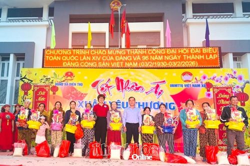Xã Diên Thọ tổ chức chương trình 'Gian hàng 0 đồng - Tết Nhân ái'
