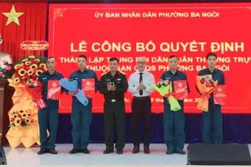 Phường Ba Ngòi thành lập Trung đội Dân quân thường trực