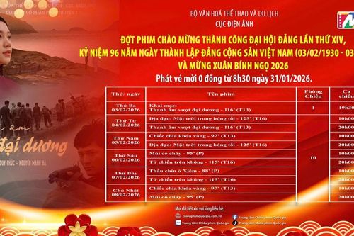 Đợt phim miễn phí mừng Đảng - mừng Xuân Bính Ngọ 2026