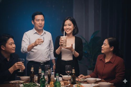 Tiệc cuối năm toàn bị sếp ép rượu, sao không thể thay bằng trà sữa?