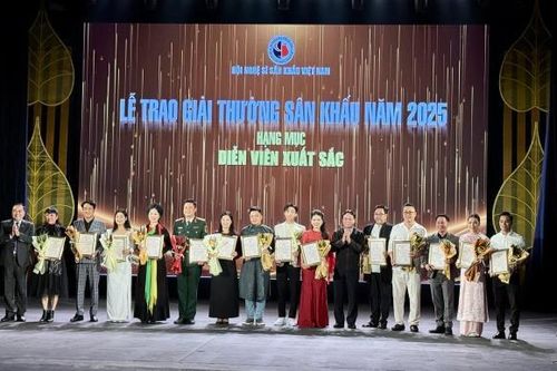 Trao 38 Giải thưởng Sân khấu năm 2025 cho các nghệ sĩ, tác giả, tác phẩm xuất sắc