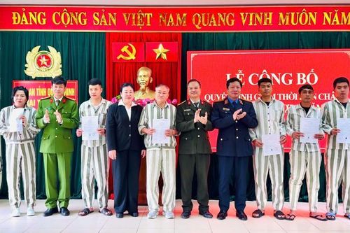 39 phạm nhân tại Trại giam Công an tỉnh Quảng Ninh được giảm án dịp Tết Bính Ngọ 2026