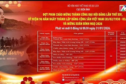 Đợt phim đặc biệt chào mừng thành công Đại hội đại biểu toàn quốc lần thứ XIV