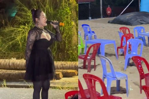 Nữ ca sĩ từng là 'tiểu thư nhà giàu' nay đi hát hội chợ, khán giả thưa thớt nhìn mà xót xa