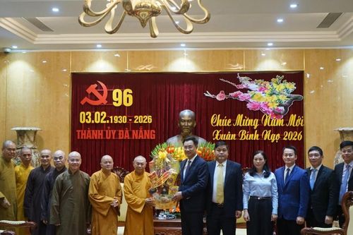 Đà Nẵng: Ban Trị sự GHPGVN thành phố chúc Tết lãnh đạo nhân dịp Xuân Bính Ngọ 2026