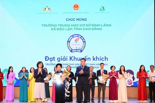 2 trường học đạt giải thưởng Trường học sinh thái ASEAN Việt Nam