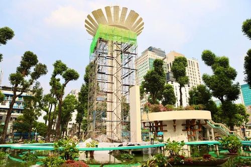 Diện mạo Hồ Con Rùa sau một tuần chỉnh trang