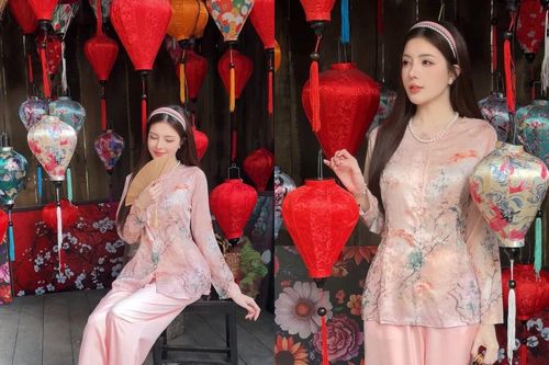 'Búp bê sống' Lilly Luta diện áo bà ba đẹp miễn chê giữa không gian đèn lồng