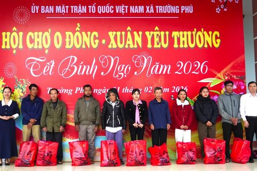 Xã Trường Phú tổ chức chương trình 'Hội chợ 0 đồng-Xuân yêu thương'
